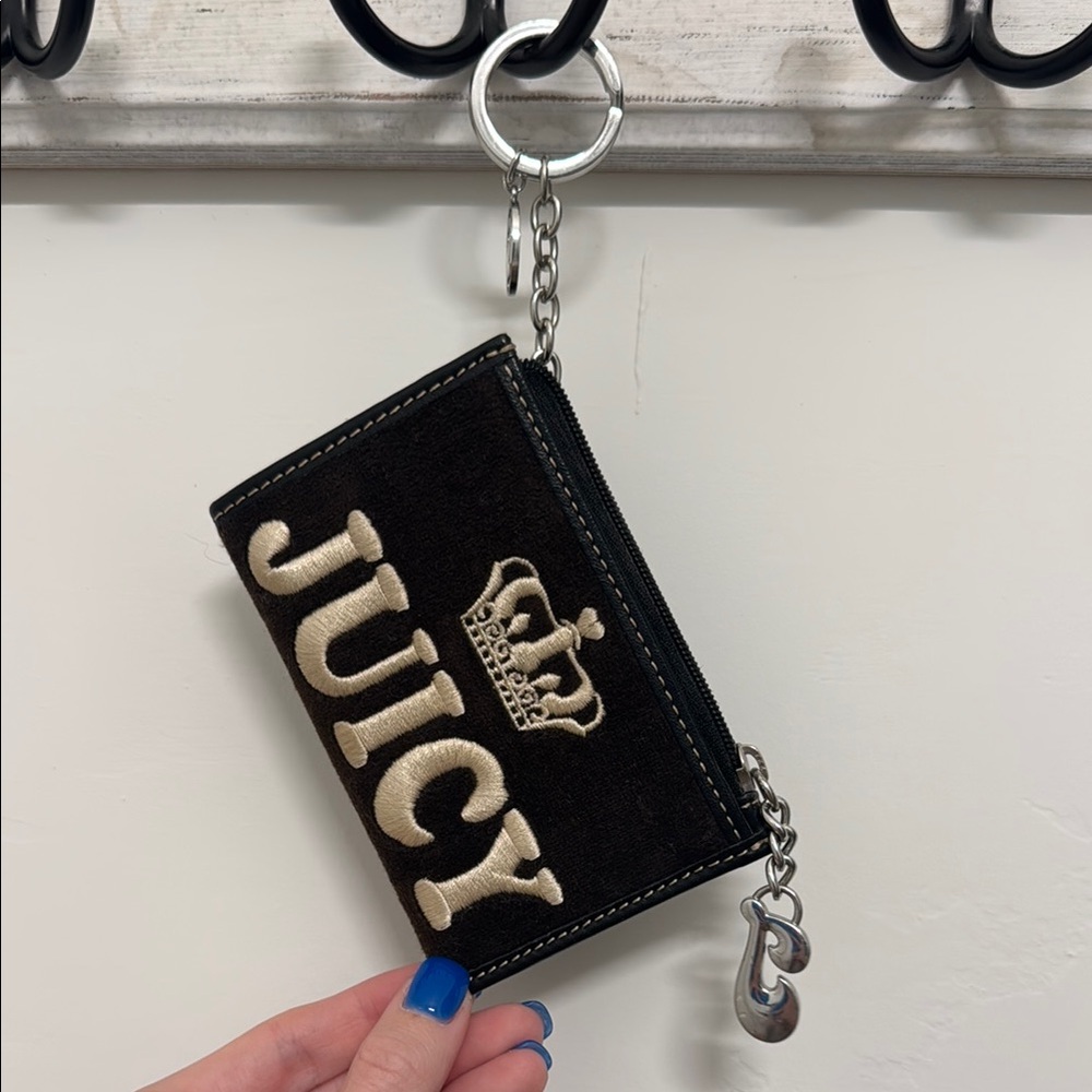 Juicy Couture Dark Brown Card Holder Keychain